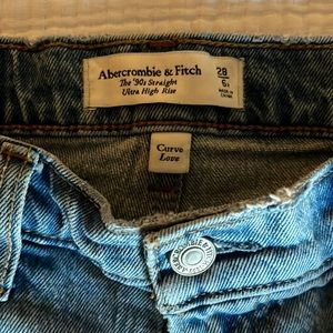 ABERCROMBIE curve love 90s straight ultra high rise